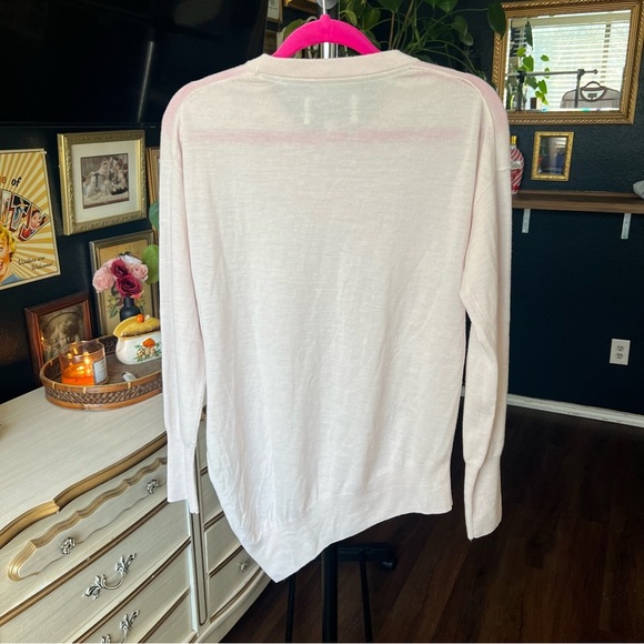 Brochu Walker Pale Pink Merino Wool Sweater Long Sleeve Small - Picture 11 of 11